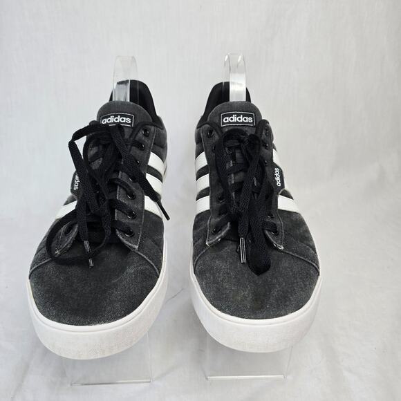 Adidas Canvas Sneakers Men's 13 Black White Stripe Lace Up FW7033 - Picture 3 of 13